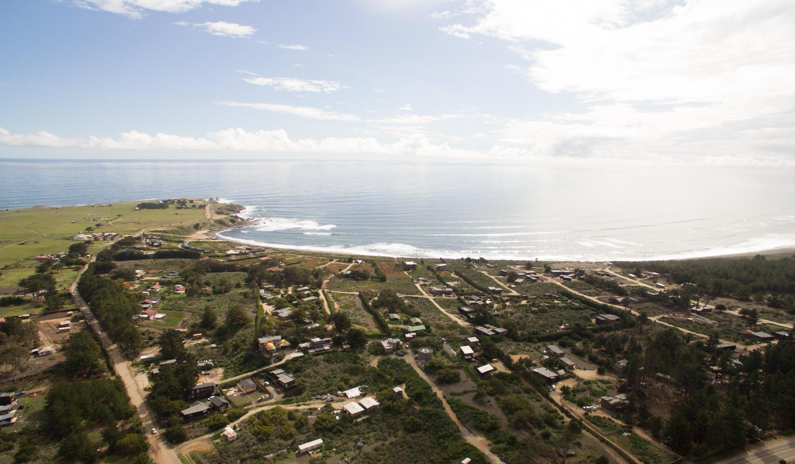 Vista aérea de Punta de Lobos, Pichilemu